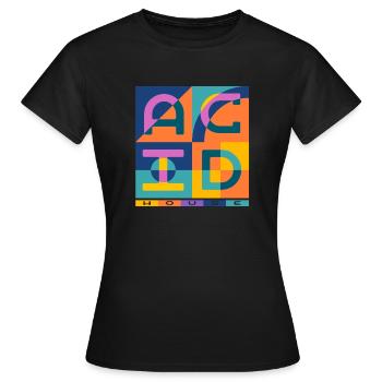 Acid House, Techno, EDM, Festival, DJ, Trip - T-shirt Femme - noir - Devant - AI Model Female 172 dark (172cm)