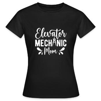 Funny Elevator Inspector Elevator Mechanic Mom - Women's T-Shirt - black - Front - AI Model Female 172 dark (172cm)