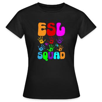 Lehrkraft Englisch Zweitsprache Fremdsprache - Frauen T-Shirt - Schwarz - Vorne - AI Model Female 172 dark (172cm)