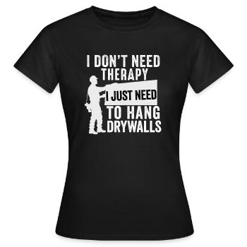 Trockenbauinstallateur Trockenbauer Trockenbaufertiger - Frauen T-Shirt - Schwarz - Vorne - AI Model Female 172 dark (172cm)
