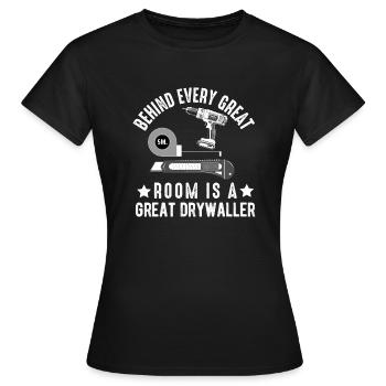 Trockenbauinstallateur Trockenbauer Trockenbaufertiger - Frauen T-Shirt - Schwarz - Vorne - AI Model Female 172 dark (172cm)