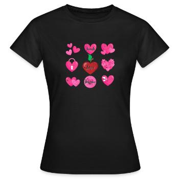 Enseigner l’amour Inspirer l’amour de la Saint-Valentin Enseigner l’amant - T-shirt Femme - noir - Devant - AI Model Female 172 dark (172cm)