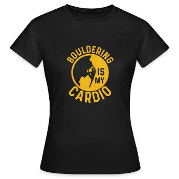 L’escalade de bloc est mon cardio Escalade de bloc - T-shirt Femme - noir - Devant - AI Model Female 172 dark (172cm)