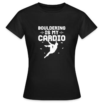 L’escalade de bloc est mon bloc d’escalade cardio - T-shirt Femme - noir - Devant - AI Model Female 172 dark (172cm)