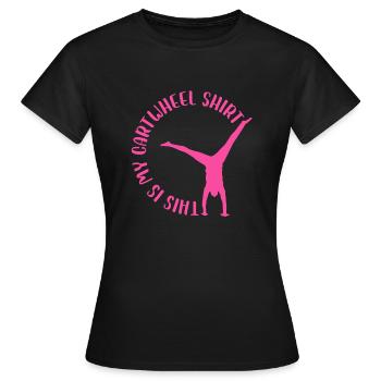 C’est mon motif de roue de charrette - T-shirt Femme - noir - Devant - AI Model Female 172 dark (172cm)