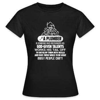 Plumber Plumber Talents - Women's T-Shirt - black - Front - AI Model Female 172 dark (172cm)