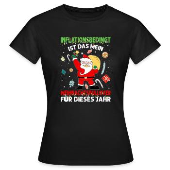 Aufgrund der Preiserhöhung - Ugly Christmas Pulli - Frauen T-Shirt - Schwarz - Vorne - AI Model Female 172 dark (172cm)