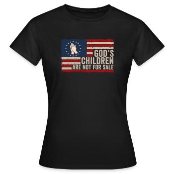 God's Children Are Not For Sale Christian Children - Women's T-Shirt - black - Front - AI Model Female 172 dark (172cm)