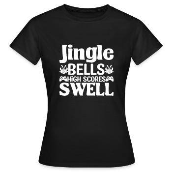 Jingle Bells Gamer - T-shirt Femme - noir - Devant - AI Model Female 172 dark (172cm)