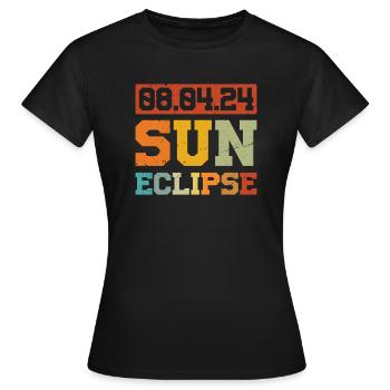 Totale Sonnenfinsternis Usa 8. April 2024 - Frauen T-Shirt - Schwarz - Vorne - AI Model Female 172 dark (172cm)