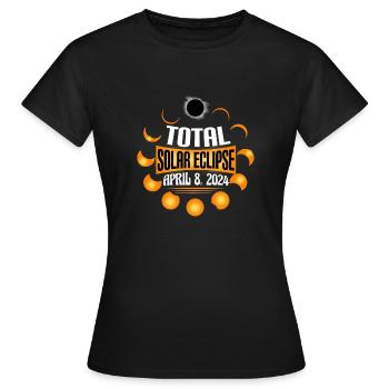 Totale Sonnenfinsternis Usa 8. April 2024 - Frauen T-Shirt - Schwarz - Vorne - AI Model Female 172 dark (172cm)