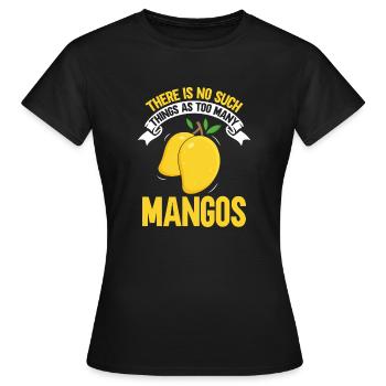 Mango Frucht Mango - Frauen T-Shirt - Schwarz - Vorne - AI Model Female 172 dark (172cm)