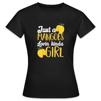 Mango Frucht Mango - Frauen T-Shirt - Schwarz - Vorne - AI Model Female 172 dark (172cm)