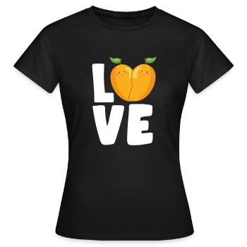 Mango Frucht Mango - Frauen T-Shirt - Schwarz - Vorne - AI Model Female 172 dark (172cm)