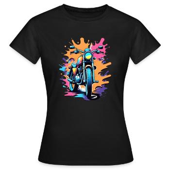 moto vintage style retro - graffiti - T-shirt Femme - noir - Devant - AI Model Female 172 dark (172cm)