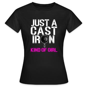 Poêle en fonte Lover Friture Poêle Drôle De Cuisson - T-shirt Femme - noir - Devant - AI Model Female 172 dark (172cm)