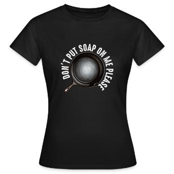 Poêle en fonte Lover Friture Poêle Drôle De Cuisson - T-shirt Femme - noir - Devant - AI Model Female 172 dark (172cm)