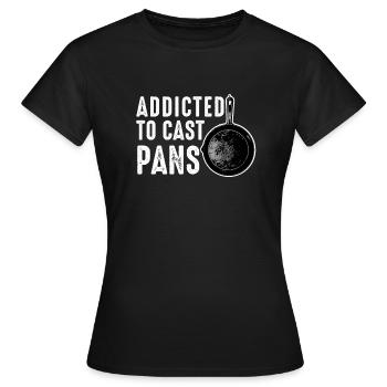 Poêle en fonte Lover Friture Poêle Drôle De Cuisson - T-shirt Femme - noir - Devant - AI Model Female 172 dark (172cm)