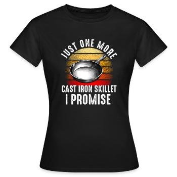Poêle en fonte Lover Friture Poêle Drôle De Cuisson - T-shirt Femme - noir - Devant - AI Model Female 172 dark (172cm)