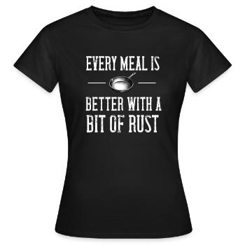 Poêle en fonte Lover Friture Poêle Drôle De Cuisson - T-shirt Femme - noir - Devant - AI Model Female 172 dark (172cm)