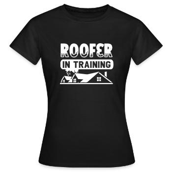 Roofer Roofer In Training - Women's T-Shirt - black - Front - AI Model Female 172 dark (172cm)