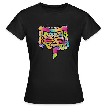 Gastro-entérologie Endoscopie Coloscopie - T-shirt Femme - noir - Devant - AI Model Female 172 dark (172cm)