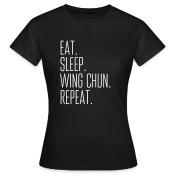 Wing Chun - Frauen T-Shirt - Schwarz - Vorne - AI Model Female 172 dark (172cm)