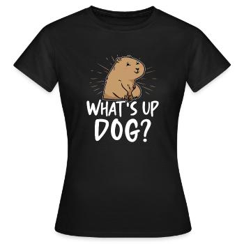 Chien de prairie - T-shirt Femme - noir - Devant - AI Model Female 172 dark (172cm)