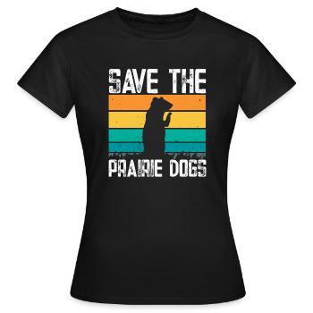 Chien de prairie - T-shirt Femme - noir - Devant - AI Model Female 172 dark (172cm)