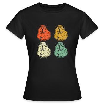 Chien de prairie - T-shirt Femme - noir - Devant - AI Model Female 172 dark (172cm)
