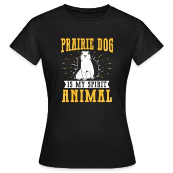 Chien de prairie - T-shirt Femme - noir - Devant - AI Model Female 172 dark (172cm)
