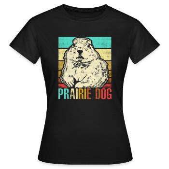 Chien de prairie - T-shirt Femme - noir - Devant - AI Model Female 172 dark (172cm)