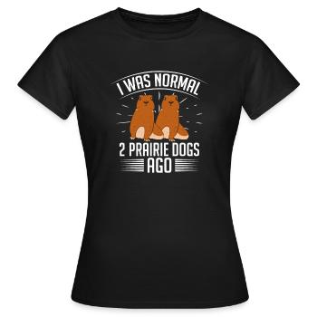 Chien de prairie - T-shirt Femme - noir - Devant - AI Model Female 172 dark (172cm)