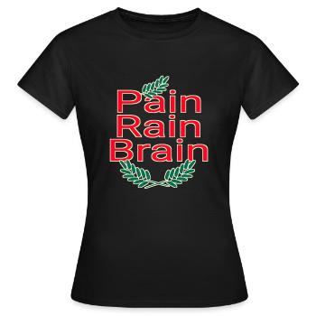 Aptitude linguistique - Rime - Jeu de mots - T-shirt Femme - noir - Devant - AI Model Female 172 dark (172cm)