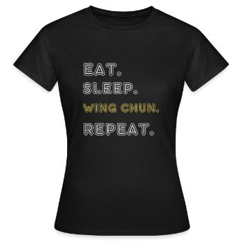 Wing Chun - Frauen T-Shirt - Schwarz - Vorne - AI Model Female 172 dark (172cm)