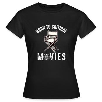 Critique de cinéma Cinéphile Cinéphile Amant Drôle Critique - T-shirt Femme - noir - Devant - AI Model Female 172 dark (172cm)
