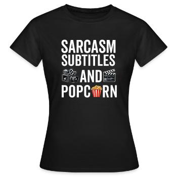 Critique de cinéma Cinéphile Cinéphile Amant Drôle Critique - T-shirt Femme - noir - Devant - AI Model Female 172 dark (172cm)
