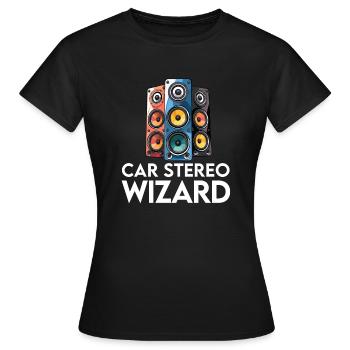 Car Stereo For Audio Installer Speakers Car Bass - Women's T-Shirt - black - Front - AI Model Female 172 dark (172cm)