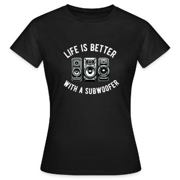 Car Stereo For Audio Installer Speakers Car Bass - Women's T-Shirt - black - Front - AI Model Female 172 dark (172cm)