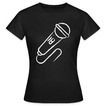 Microphone - Women's T-Shirt - black - Front - AI Model Female 172 dark (172cm)