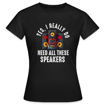 Car Stereo For Audio Installer Speakers Car Bass - Women's T-Shirt - black - Front - AI Model Female 172 dark (172cm)