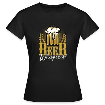 Bière Whisperer Bière artisanale brasseur Homebrew - T-shirt Femme - noir - Devant - AI Model Female 172 dark (172cm)