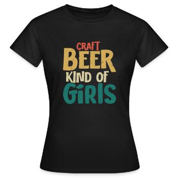 Bière artisanale genre de fille brasser brasseur Homebrew - T-shirt Femme - noir - Devant - AI Model Female 172 dark (172cm)