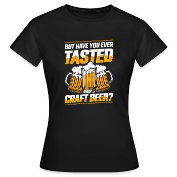 Mais avez-vous déjà goûté à la bière artisanale ? Brasseur H - T-shirt Femme - noir - Devant - AI Model Female 172 dark (172cm)
