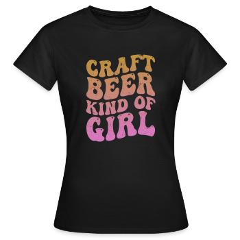 Bière artisanale genre de fille Homebrew brasseur brasser - T-shirt Femme - noir - Devant - AI Model Female 172 dark (172cm)
