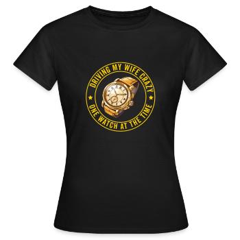 Watch Collector Horologist Collecting Watches - Women's T-Shirt - black - Front - AI Model Female 172 dark (172cm)