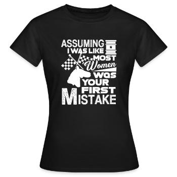 Barrel Racing Women Love Barrel Racing - Women's T-Shirt - black - Front - AI Model Female 172 dark (172cm)