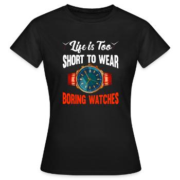 Watch Collector Horologist Collecting Watches - Women's T-Shirt - black - Front - AI Model Female 172 dark (172cm)