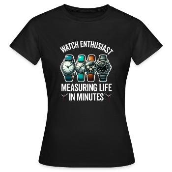 Watch Collector Horologist Collecting Watches - Women's T-Shirt - black - Front - AI Model Female 172 dark (172cm)