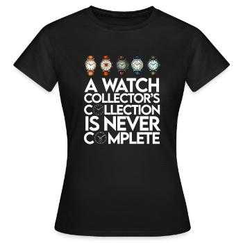 Watch Collector Horologist Collecting Watches - Women's T-Shirt - black - Front - AI Model Female 172 dark (172cm)